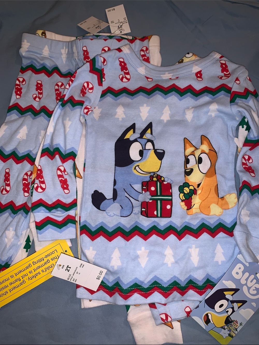Bluey 2pc Kids Christmas Pajama Set